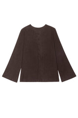 DONNI Espresso Linen Loop Shirt - Espresso