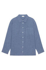 DONNI Lapis Linen Relaxed Shirt - Lapis