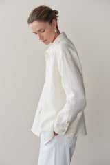 DONNI Creme Linen Relaxed Shirt - Creme