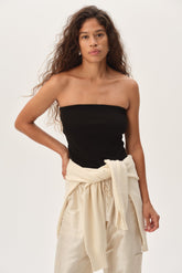 DONNI The Baby Rib Tube Top - Jet