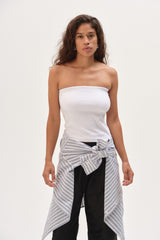 DONNI The Baby Rib Tube Top - Powder
