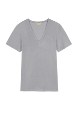 DONNI The Jersey V-Neck Tee - Heather Grey