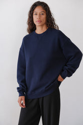 DONNI The Eco-Fleece Oversized Sweatshirt - Navy