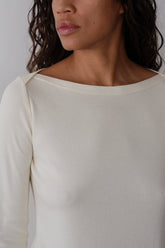 DONNI The Baby Rib Envelope Top - Creme