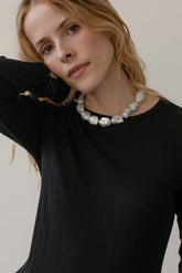 DONNI The Pointelle Long Sleeve - Jet