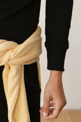 DONNI The Baby Rib Scallop Long Sleeve - Jet