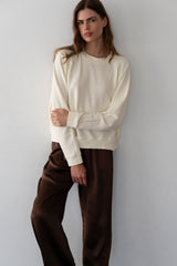 DONNI Creme Eco-Terry Crewneck - Creme