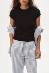 DONNI The Baby Rib Baby Tee - Jet