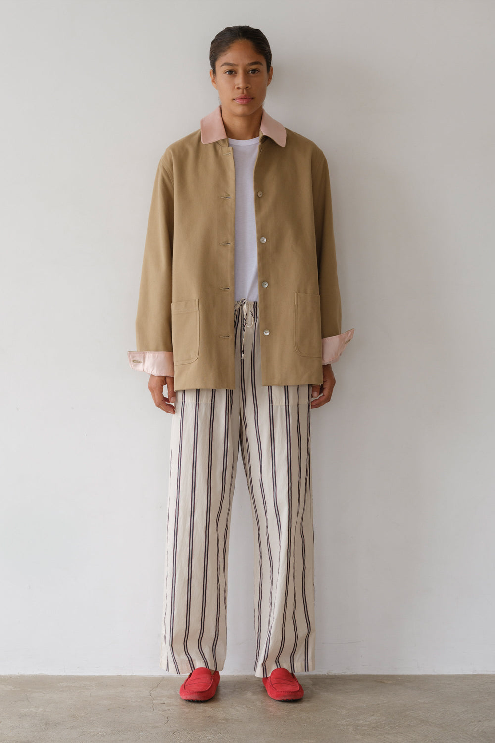 DONNI The Chino Contrast Jacket - Khaki-Ballerina