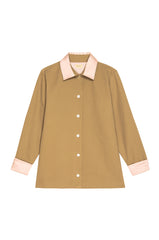 DONNI The Chino Contrast Jacket - Khaki-Ballerina