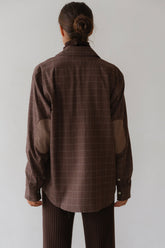 DONNI The Flannel Windowpane Shirt - Espresso
