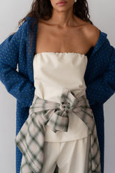 DONNI The Flannel Tube Top - Creme
