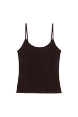 DONNI The Pointelle Cami Tank - Espresso