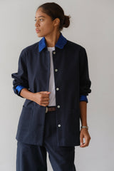 DONNI The Chino Contrast Jacket - Navy-Azure