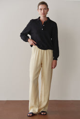 DONNI Butter Linen Simple Pant - Butter
