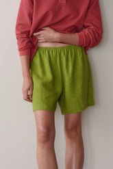 DONNI Pistachio Linen Short - Pistachio