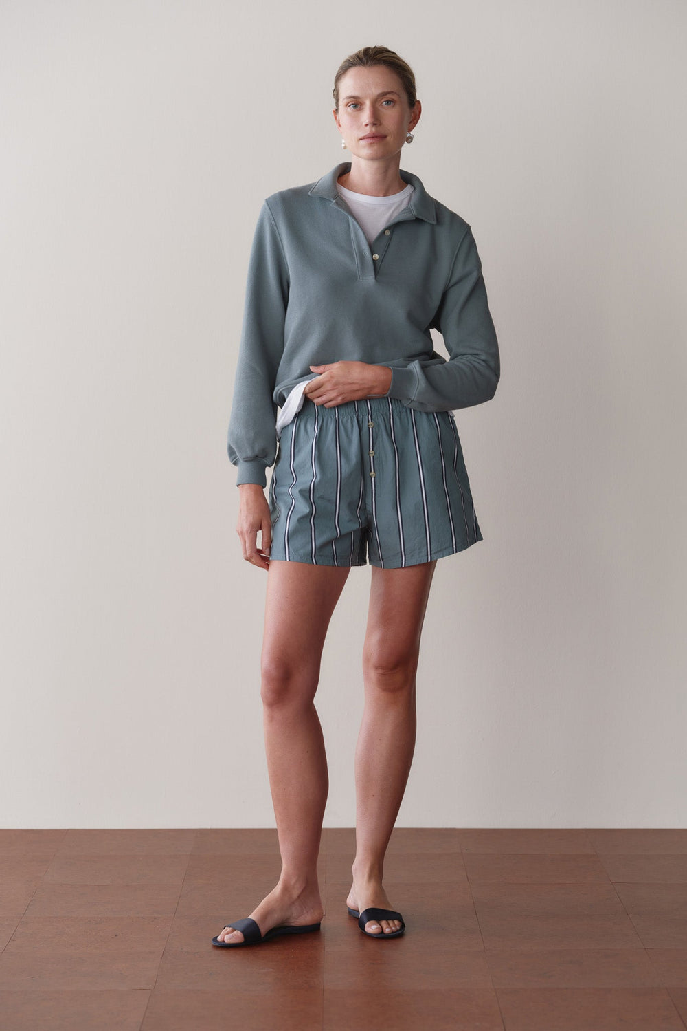 DONNI The Pop Boxer - Sage-Stripe