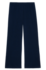 DONNI The Pointelle Simple Crop Pant - Navy