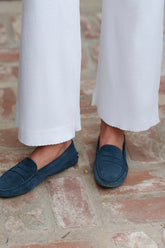 DONNI Powder Baby Rib Scallop Pant - Powder