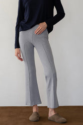 DONNI The Rib Kick Flare - Heather-Grey