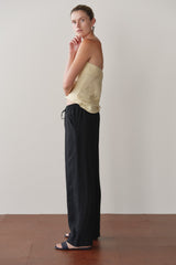 DONNI Jet Linen Drawstring Pant - Jet