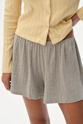DONNI The Pointelle Tap Short - Heather Grey