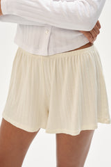 DONNI The Pointelle Tap Short - Creme