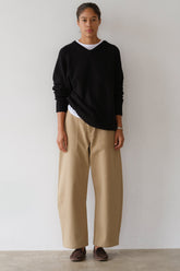 DONNI The Cotton Cashmere V-Neck Sweater - Jet