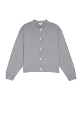 DONNI The Cotton Cashmere Cardigan - Heather-Grey