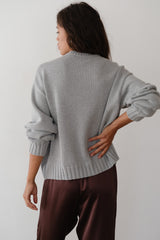 DONNI The Cotton Cashmere Cardigan - Heather-Grey