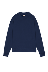DONNI The Cotton Cashmere Crewneck Sweater - Navy