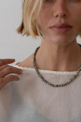 DONNI The Dalmatian Jasper Rondelle Necklace - Dalmatian Jasper