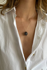 DONNI The June 20" Black Pearl Necklace - black