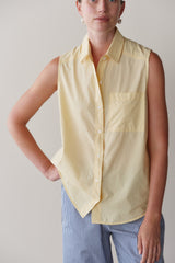DONNI The Pop Sleeveless Shirt - Butter