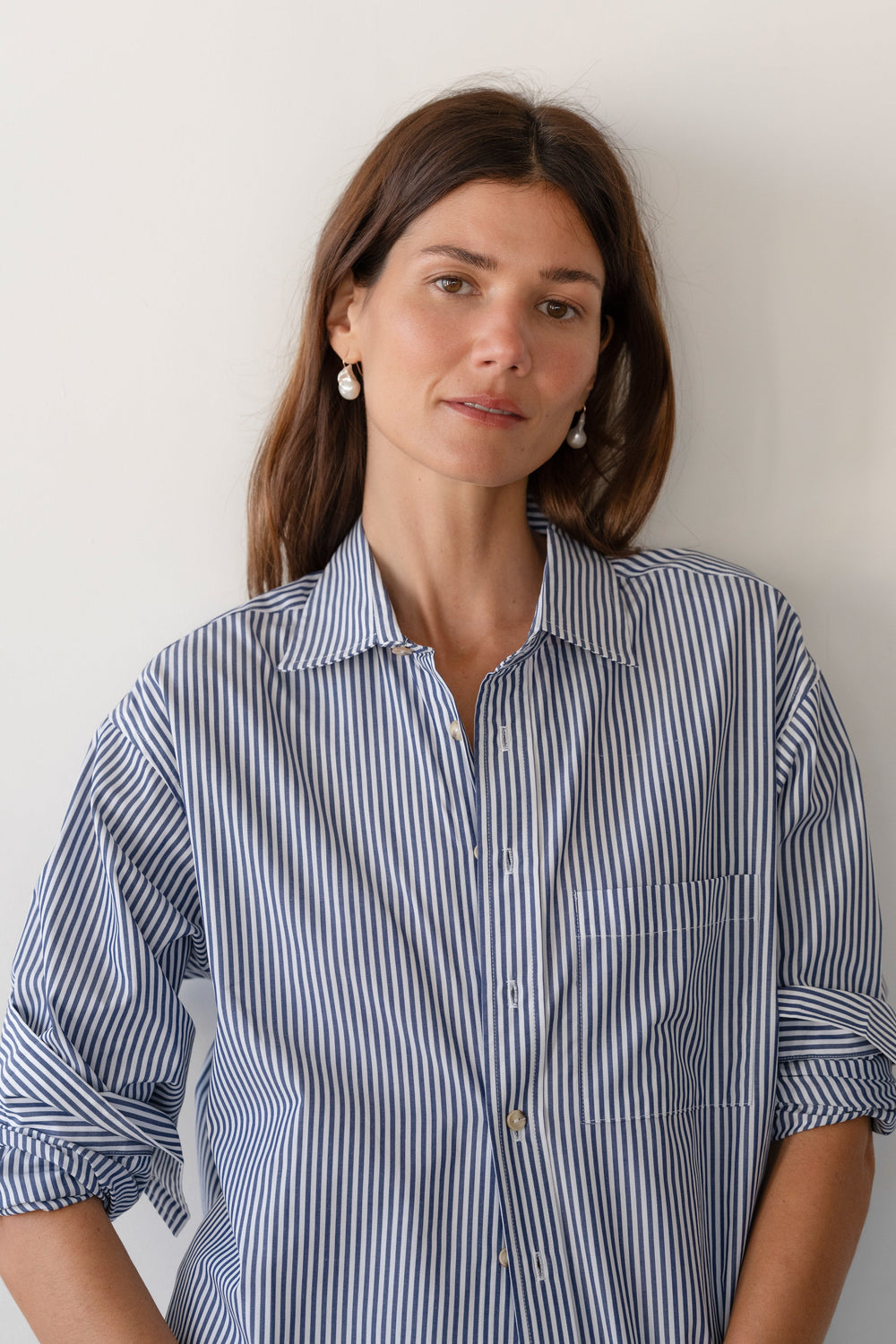 DONNI The Pop Shirt - Navy-Stripe