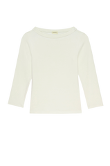 DONNI Creme Baby Rib Boat Neck - Creme