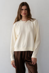 DONNI Creme Eco-Terry Crewneck - Creme