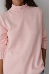 DONNI The Cotton Cashmere Roll Neck Sweater - Ballerina