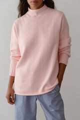 DONNI The Cotton Cashmere Roll Neck Sweater - Ballerina
