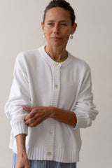 DONNI The Cotton Knit Cardigan - Powder