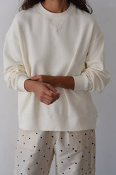 DONNI The Eco-Fleece Oversized Sweatshirt - Creme