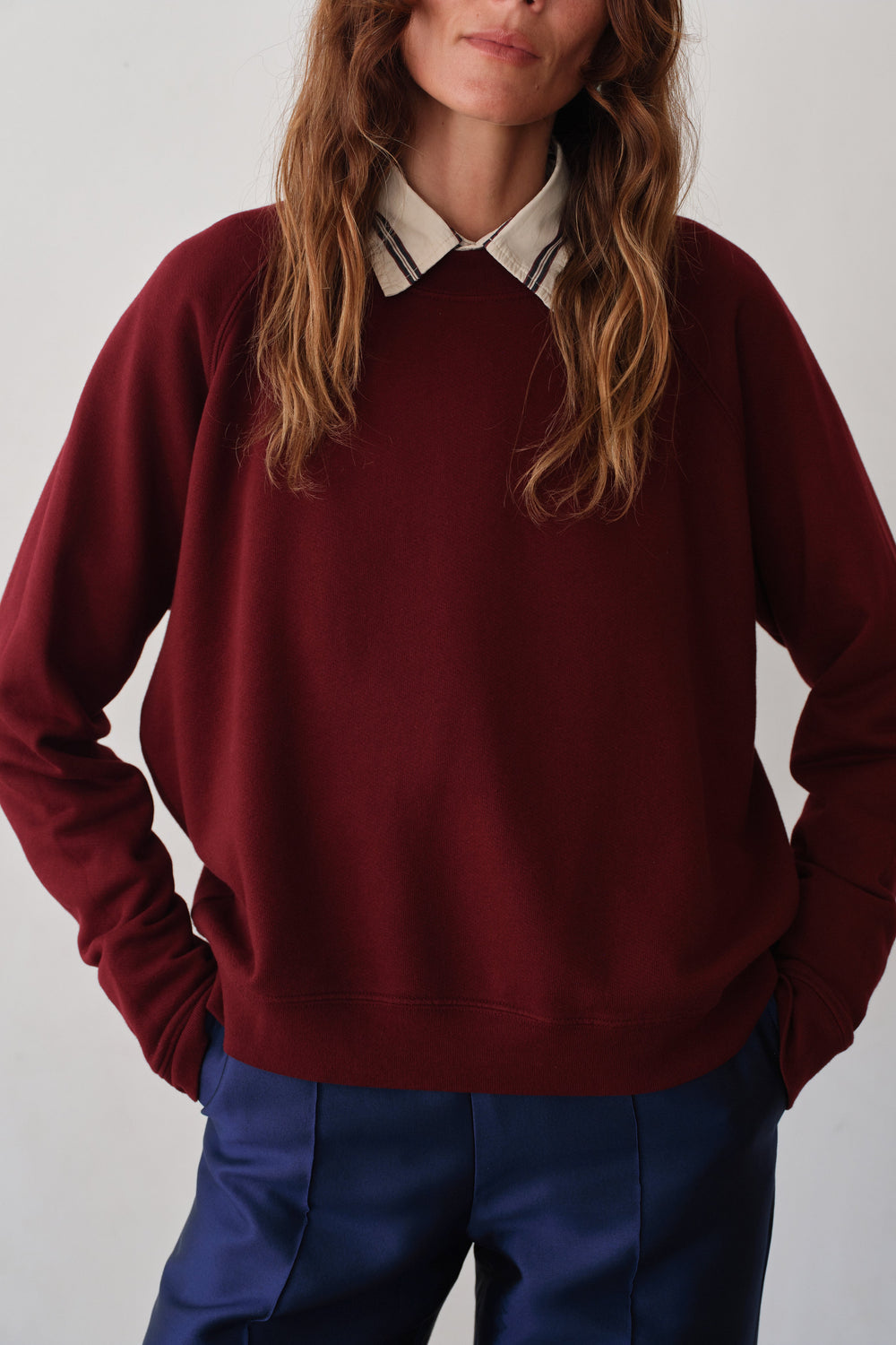 DONNI The Eco-Terry Crewneck - Oxblood