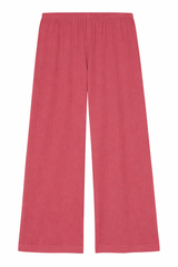 DONNI The Pointelle Simple Crop Pant - Raspberry