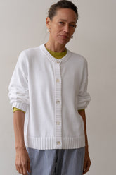 DONNI The Cotton Knit Cardigan - Powder