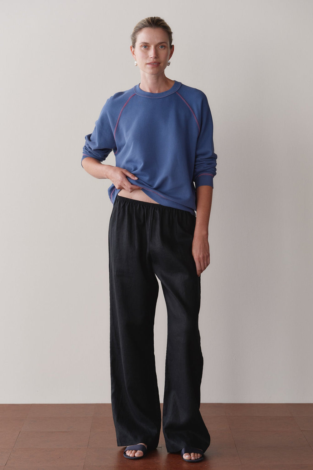 DONNI Jet Linen Simple Pant - Jet
