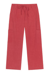DONNI The Pop Drawstring Cargo Pant - Raspberry