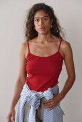 DONNI The Pointelle Cami Tank - Bell-Pepper