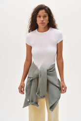 DONNI The Baby Rib Baby Tee - Powder