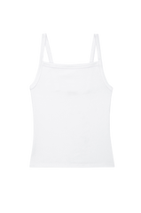 DONNI The Baby Rib Square Neck Tank - Powder