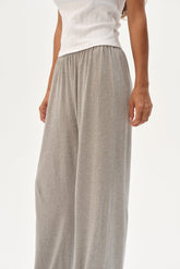 DONNI The Jersey Simple Crop Pant - Heather Grey